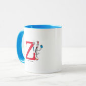 Kat in het Pet Balancing Act Monogram Z Mok (Voorkant links)