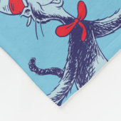 Kat in het Pet | Blauw patroon Fleece Deken (Hoek)