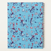 Kat in het Pet | Blauw patroon Planner (Achterkant)