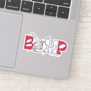 Kat in het Pet   bobbel Sticker