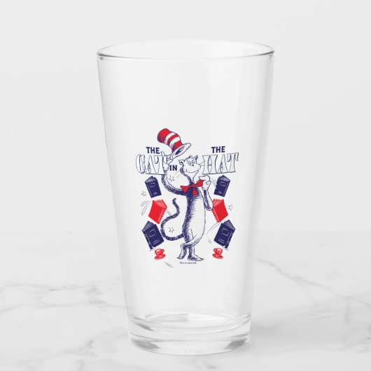 Kat in het Pet | Boeken lezen Glas (Voorkant)