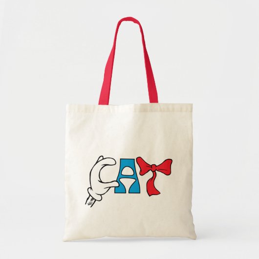 Kat in het Pet | CAT-tekst Tote Bag (Voorkant)