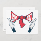 Kat in het Pet | Cat Text Bow-Stropdas Briefkaart (Voorkant / Achterkant)