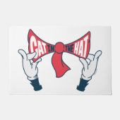 Kat in het Pet | Cat Text Bow-Stropdas Deurmat (Voorkant)