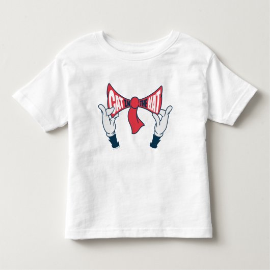 Kat in het Pet | Cat Text Bow-Stropdas Kinder Shirts (Voorkant)