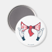 Kat in het Pet | Cat Text Bow-Stropdas Magneet (Voorkant / Achterkant)