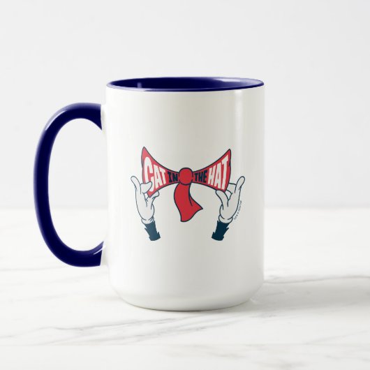 Kat in het Pet | Cat Text Bow-Stropdas Mok (Links)