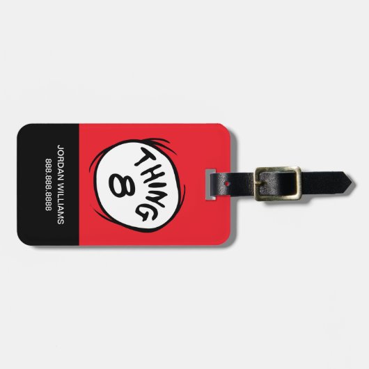 Kat in het Pet |Custom Thing Two Bagagelabel (Voorkant horizontaal)