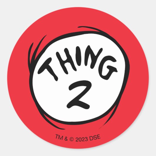 Kat in het Pet |Custom Thing Two Ronde Sticker (Voorkant)