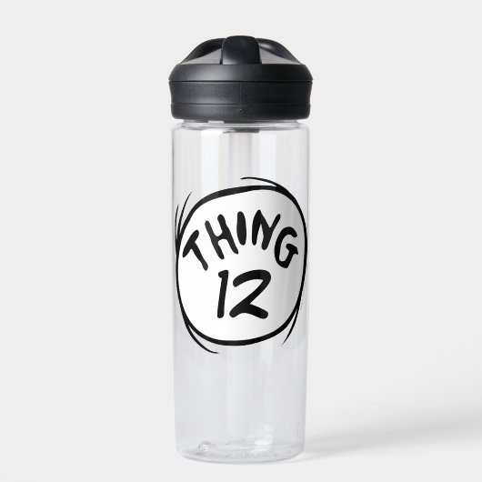 Kat in het Pet |Custom Thing Two Waterfles (Voorkant)