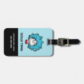 Kat in het Pet Ding Een Ding Twee - Zuster Ding Bagagelabel (Voorkant horizontaal)