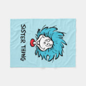 Kat in het Pet Ding Een Ding Twee - Zuster Ding Fleece Deken (Voorkant (Horizontaal))