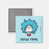 Kat in het Pet Ding Een Ding Twee - Zuster Ding Magneet (Voorkant / Achterkant)