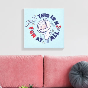 Kat in het Pet Dit is helemaal niet leuk Canvas Afdruk