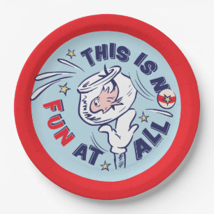 Kat in het Pet   Dit is helemaal niet leuk Papieren Bordje