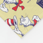 Kat in het Pet | geel patroon Fleece Deken (Hoek)