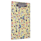 Kat in het Pet | geel patroon Klembord (Rechts)