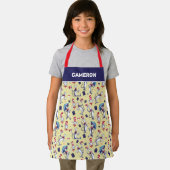 Kat in het Pet | geel patroon Schort (Insitu)