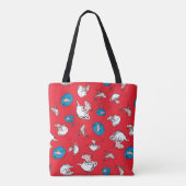 Kat in het Pet | Het rode patroon van de vis Draagtas (Achterkant)