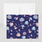 Kat in het Pet | Het vispatroon Briefkaart (Voorkant / Achterkant)