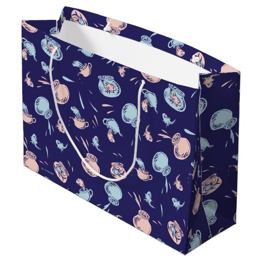 Kat in het Pet | Het vispatroon Groot Cadeauzakje (Achterkant Gekanteld)