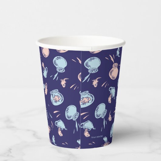 Kat in het Pet | Het vispatroon Papieren Bekers (Rechts)