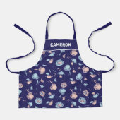 Kat in het Pet | Het vispatroon Schort (Voorkant)