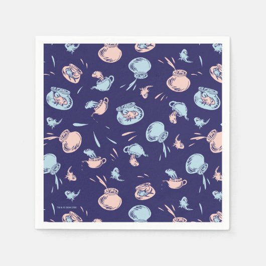 Kat in het Pet | Het vispatroon Servet (Voorkant)