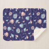 Kat in het Pet | Het vispatroon Sherpa Deken (Voorkant (horizontaal))