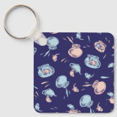 Kat in het Pet | Het vispatroon Sleutelhanger (Voorkant)