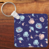 Kat in het Pet | Het vispatroon Sleutelhanger (Voorkant)