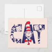 Kat in het Pet | Kattengezichtstekst Briefkaart (Voorkant / Achterkant)