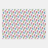 Kat in het Pet Kleurrijk Pet Patroon Inpakpapier Vel (Voorkant 3)