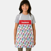 Kat in het Pet Kleurrijk Pet Patroon Schort (Insitu)