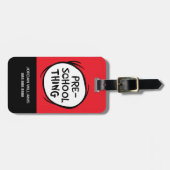 Kat in het Pet | kleuterschool Bagagelabel (Voorkant horizontaal)