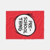 Kat in het Pet | kleuterschool Fleece Deken (Voorkant (Horizontaal))