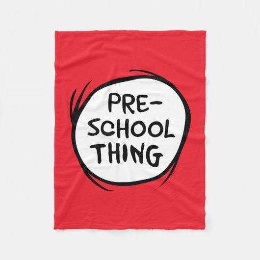 Kat in het Pet | kleuterschool Fleece Deken (Voorkant)