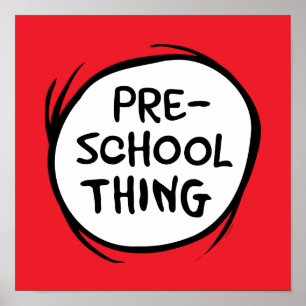 Kat in het Pet   kleuterschool Poster