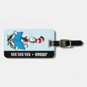 Kat in het Pet Lezen Bagagelabel (Voorkant horizontaal)