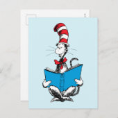 Kat in het Pet Lezen Briefkaart (Voorkant / Achterkant)