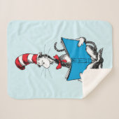 Kat in het Pet Lezen Sherpa Deken (Voorkant (horizontaal))