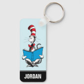 Kat in het Pet Lezen Sleutelhanger (Achterkant)