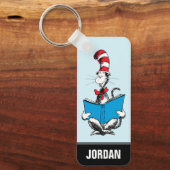 Kat in het Pet Lezen Sleutelhanger (Voorkant)