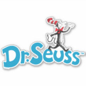 Kat in het Pet  Logo Sticker (Voorkant)