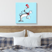 Kat in het Pet neemt een boog Canvas Afdruk (Insitu (Slaapkamer))