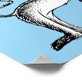 Kat in het Pet neemt een boog Poster (Hoek)