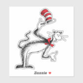 Kat in het Pet neemt een boog Sticker (Vel)