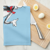 Kat in het Pet neemt een boog Theedoek (Quarter Fold)