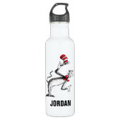 Kat in het Pet neemt een boog Waterfles (Voorkant)