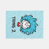 Kat in het Pet | Punt twee Fleece Deken (Voorkant (Horizontaal))